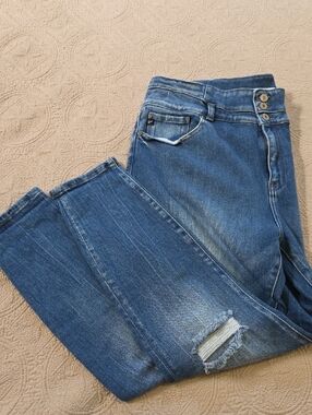 Kan-Can High-Rise Distressed Medium Wash Jeans (J504)